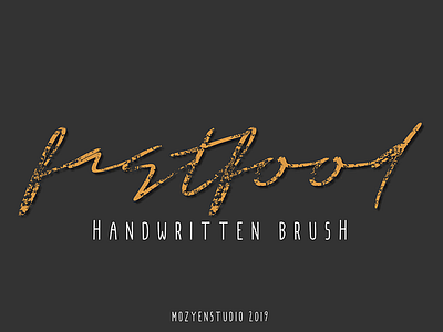 Fastfood brand branding brush lettering handwritten typography