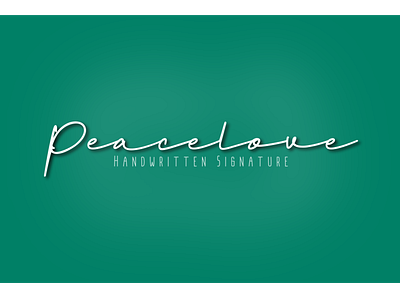 Peacelove branding handwritten handwritting lettering script signature typography