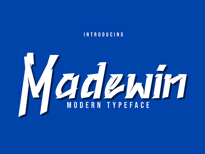 Madewin branding fontforge fonts logo modern design modern font slace font travel font typeface typography