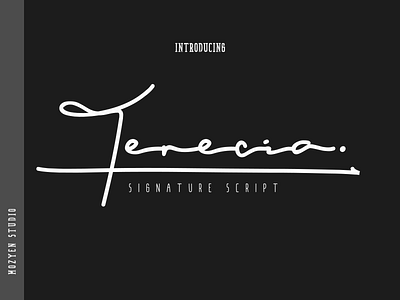 Terecia branding logo script signature font typography