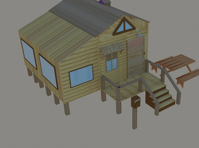 Wooden house 3d animation 3dsmax adobeillustrator animation beach house branding design drawing dribbble game art game design games graphic design illustration industrialdesign motiondesign productdesign pubg woodenhouse