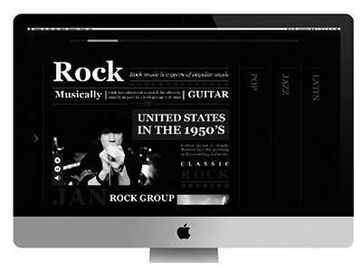 Instrumental Music interactive design music web design