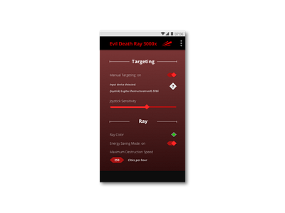 Daily UI 007 daily daily 100 challenge dailyui design material design mobile phone settings settings ui ui