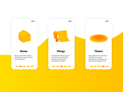 Daily UI 023 daily daily 100 challenge dailyui design material material design mobile onboarding onboarding screens onboarding ui smart home ui