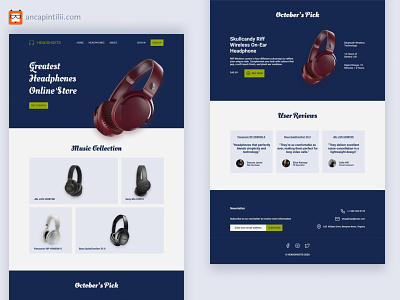 Headphones Online Store | Website design headphones music ui web web design website website design