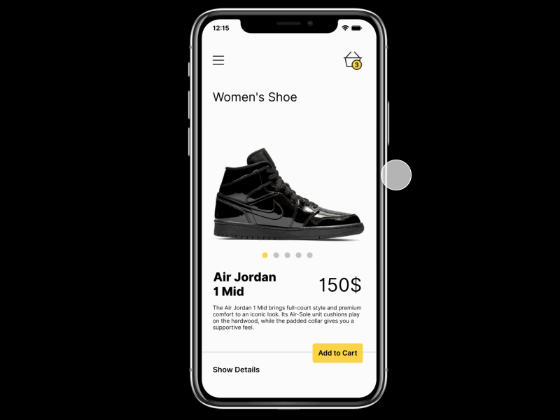 Shoes online shop app clean design e commerce figma figmadesign flat ios iphone iphone x mobile app mobile app design nike online shop online store shoes sneakers sport trainers ui