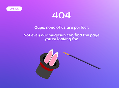 Daily UI #008 - 404 page 404 404page challenge dailyui dailyui 008 design error error 404 figma hat magic magician ui web website