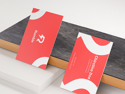 Business Card Design For Rumble Production branding branding concept branding design buisness card design logo minimal modern package package design