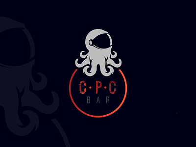 C P C animal illustration bar branding design geek icon identity logo logodesign logotype mark octopus space ventsislavyosifov