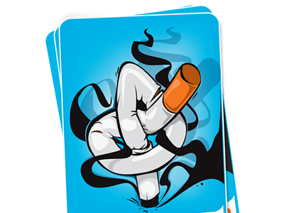 "Life without tobacco" against smoking illustration stickers tobacco ventsislavyosifov