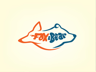 Fox&Bear bear branding fox icon identity logo logotype ventsislavyosifov