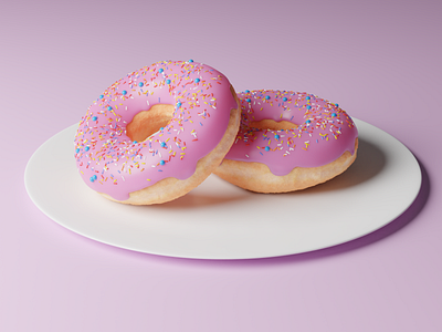 everyone starts with the donut 3d 3d art blender blender3d design donut doughnut illustration ui