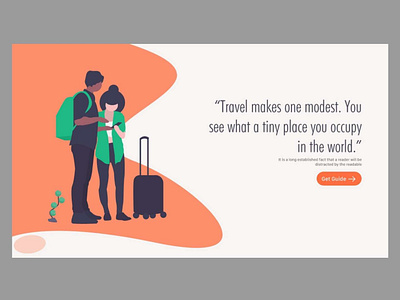 Travel - II adobexd branding graphic design illustration landing page landing page concept ui ui ux ui ux design uiux designer user experience design user experience prototype user interface ux ux designer vector webpage webpage design