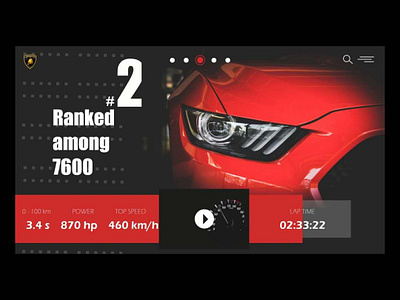 Car - I art car car app car parts lamborghini landing page design lights lightspeed red red and black speed ui ui ux ui web design uidesign uidesigner uiux uiuxdesigner webdesign webdesigner