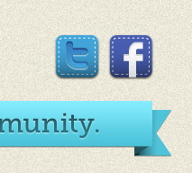 Stitched Social Icons