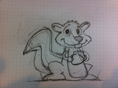 Rough sketch of the squirrel