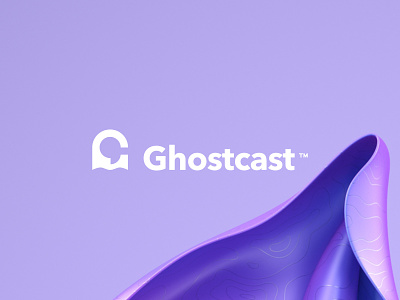 Ghostcast logo brand clean hosting identity logo logo design music podcast vector