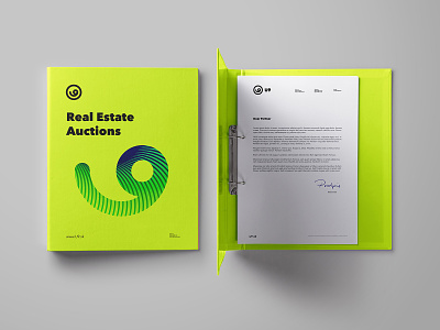 U9 - Auctions, Real estate company black bold brand branding fresh green identity logo modern property real estate
