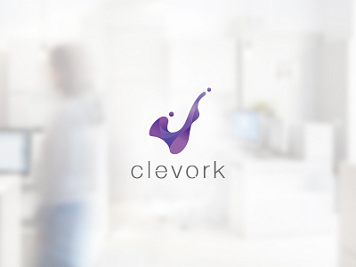 CLEVORK brand identiy app brand logo