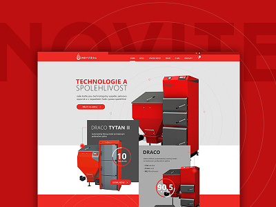NOVITERA website design boiler clean flat hardware heating industrial industry modern