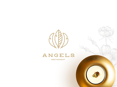 Angels Restaurant Brand Identity brand food gold identity logo logotype restaurant web