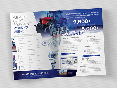 Diesel Engine Parts Brochure auto bi fold brochure construction diesel engine tractor truck