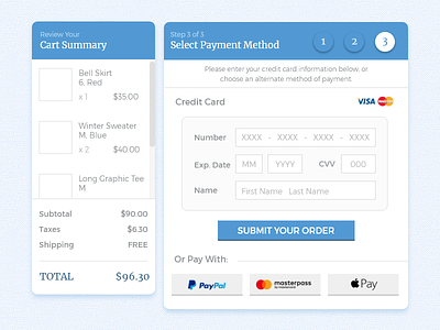 Daily UI #2 - Credit Card Checkout 002 cart checkout credit card daily ui