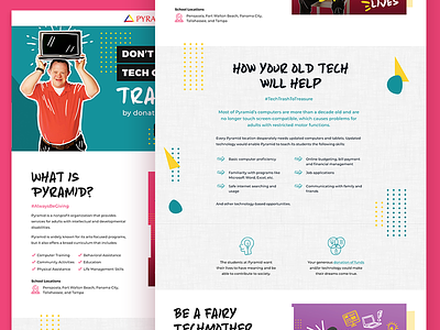 Microsite for a Non-Profit charity colorful one page website