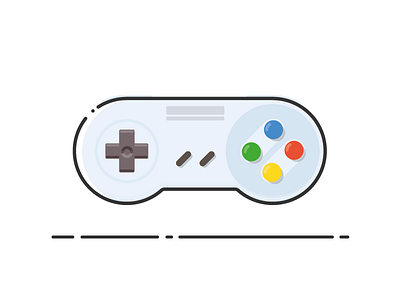 Super Nintendo Controller ! clean controller game gaming handle icon illustration logo nintendo snes super nes super nintendo