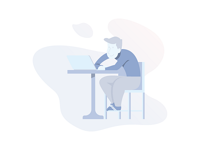 Fullstack Developer Icon boy character designer developer icon illustrator monochrome serenity worker
