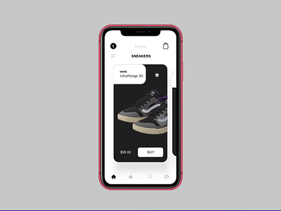 Sneakers App Mock up Interaction app application concept design interaction interaction design mobile mobile ui mockup sneakers uidesign ux
