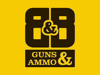 B&B Logo abilene bold bright clean guns logo minimalistic simple texas