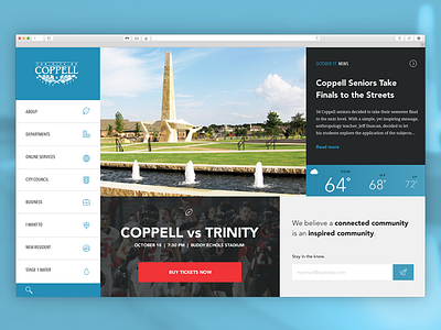 City of Coppell Website Redesign Proposal branding city coppell dallas government local texas town ui ux web website