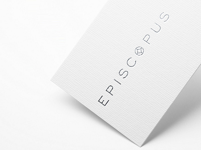 Episcopus Logo art card church clean deco foil letterpress logo minimalistic