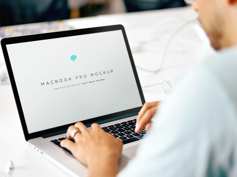 Download Free MacBook Mockup PSD by Brad Neathery for Right Brain Factory on Dribbble