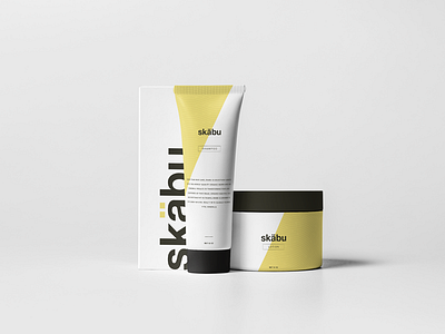 Skabü Package Design Concept bottle branding earthy label minimalism natural organic packaging print shampoo soap yellow