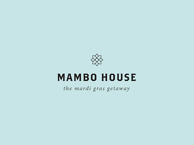 Mambo House Logo airbnb gras hotel logo louisiana mardi minimalism retro southern vintage