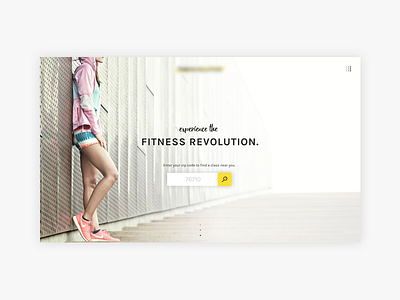 Fitness Web Design branding fitness health minimal negative space ui web website yellow