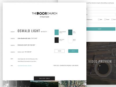 The Door Church UI Style Guide brand branding church dallas guide interactive style typography ui ux web