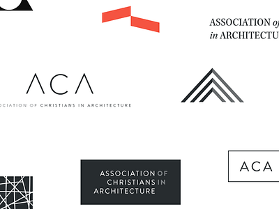 ACA Logo Design Concepts aca agency architecture association branding christian identity logo macbook minimalism nonprofit red
