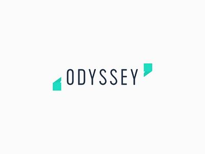 Odyssey Logo Concept branding journey logo marks minimal modern quotation quotes stories