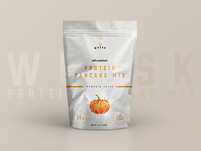Whysk Pancake Mix Packaging bag ingredients natural organic package design packaging pancake pumpkin recipe spice