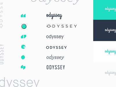 Odyssey Branding Process branding clean concept green iconography icons logo minimalist process startup typography ui