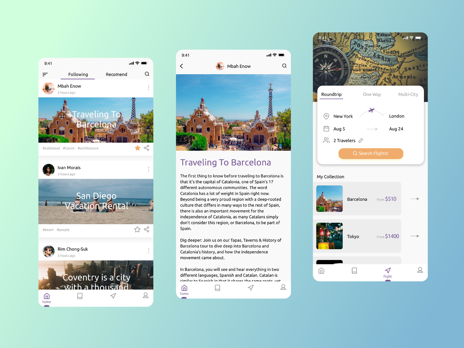 Travel App Concept by Yihui Yuan on Dribbble