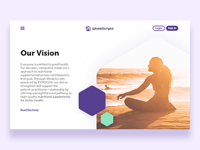 Our Vision Section design landing page ui design web design