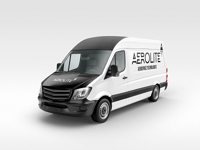 Aerolite Van branding logo mockup transportation design van