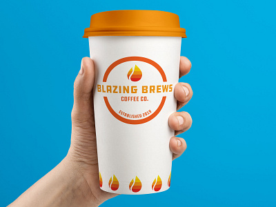 Blazing Brews Coffee Co. Cup Design