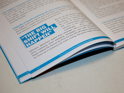 The Future of Online Marketing (May 2011) blue book dqa dqna editorial design graphic