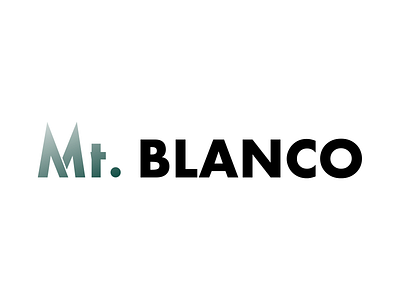 Mount BLANCO \\ Day 8 branding dailylogo dailylogochallenge design illustration lettering art logo typography vector