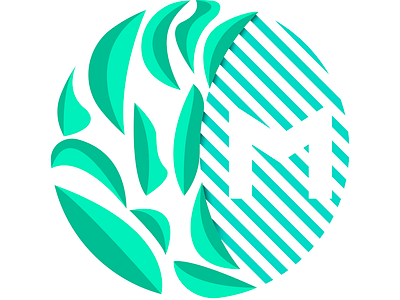 Mint design icon illustration leaf lettering art logo vector